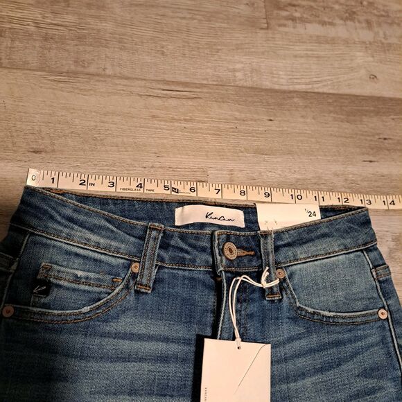 Kancan High Rise Ankle Skinny Distressed Medium Wash Jeans Size 1/24 25W - Picture 15 of 16